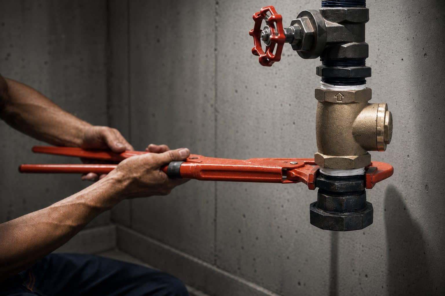 Commercial plumbing valve repair