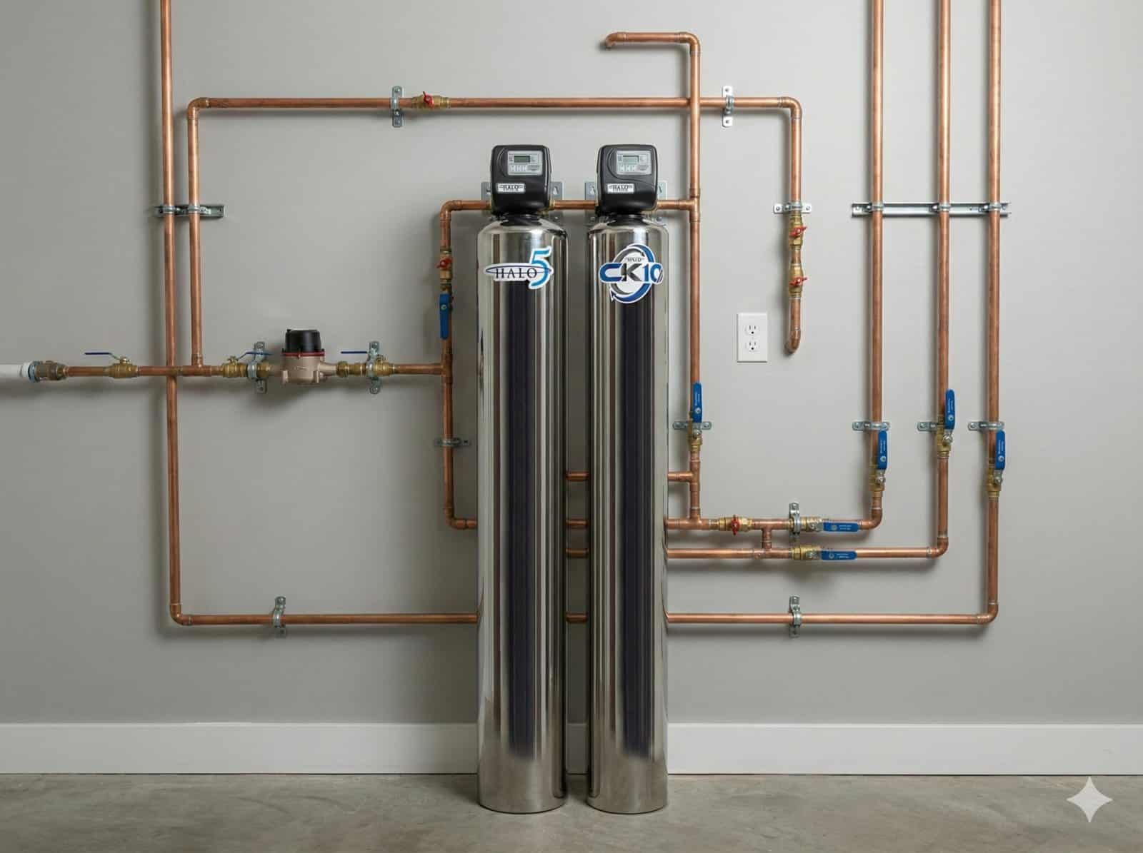 New copper repipe with water treatment system